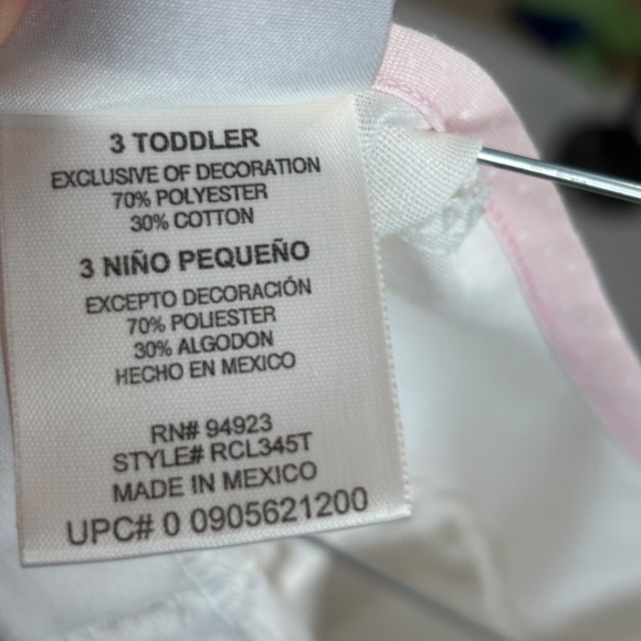 VTG 90s Rose Cottage Dress 3T White Pink Lace Floral Short Sleeve Easter Frilly - Picture 4 of 7